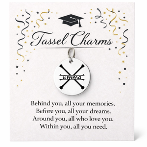 Baton Twirling Engraved Tassel Charm