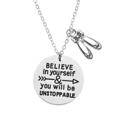 Personalized Dance Necklace with Inspirational Charms