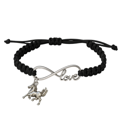 Horse Infinity Rope Bracelet - Pick Charm