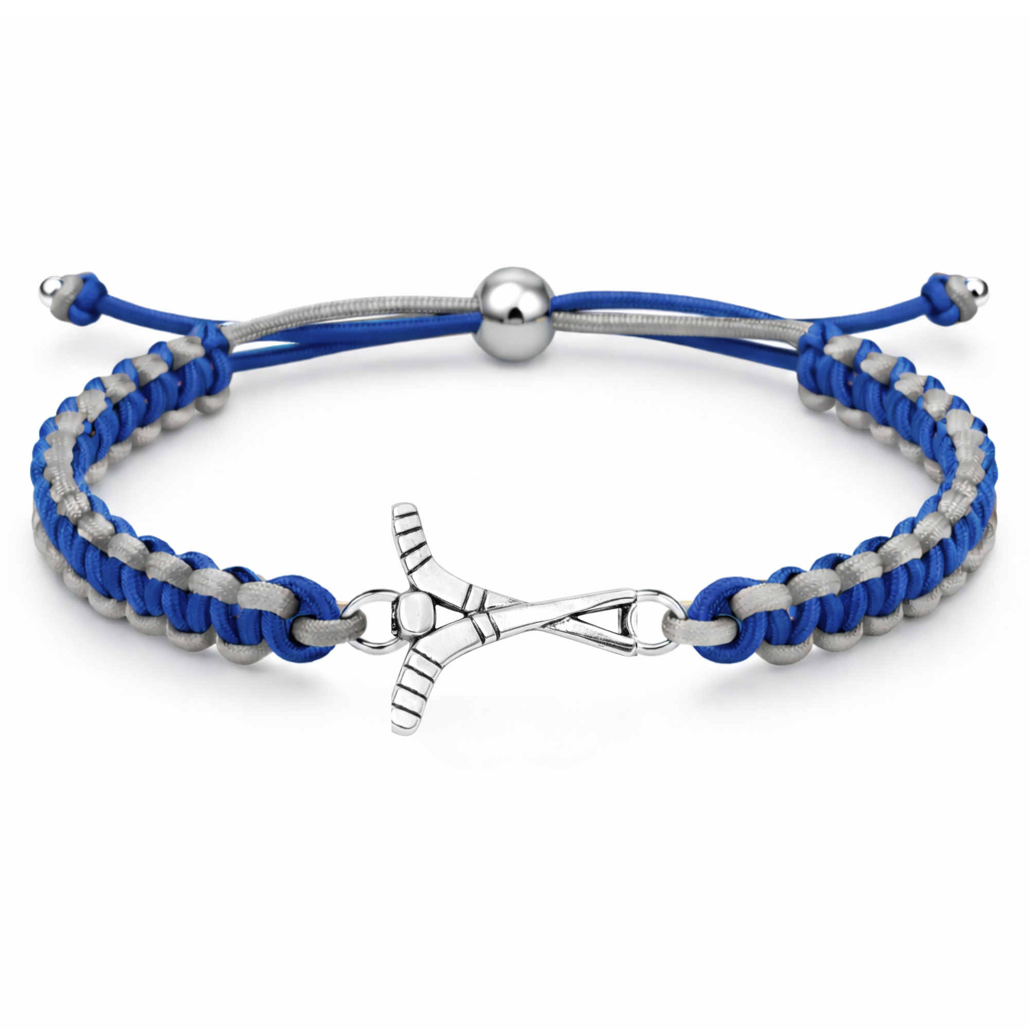 Ice Hockey Multi Colored Rope Bracelet - Pick Colors