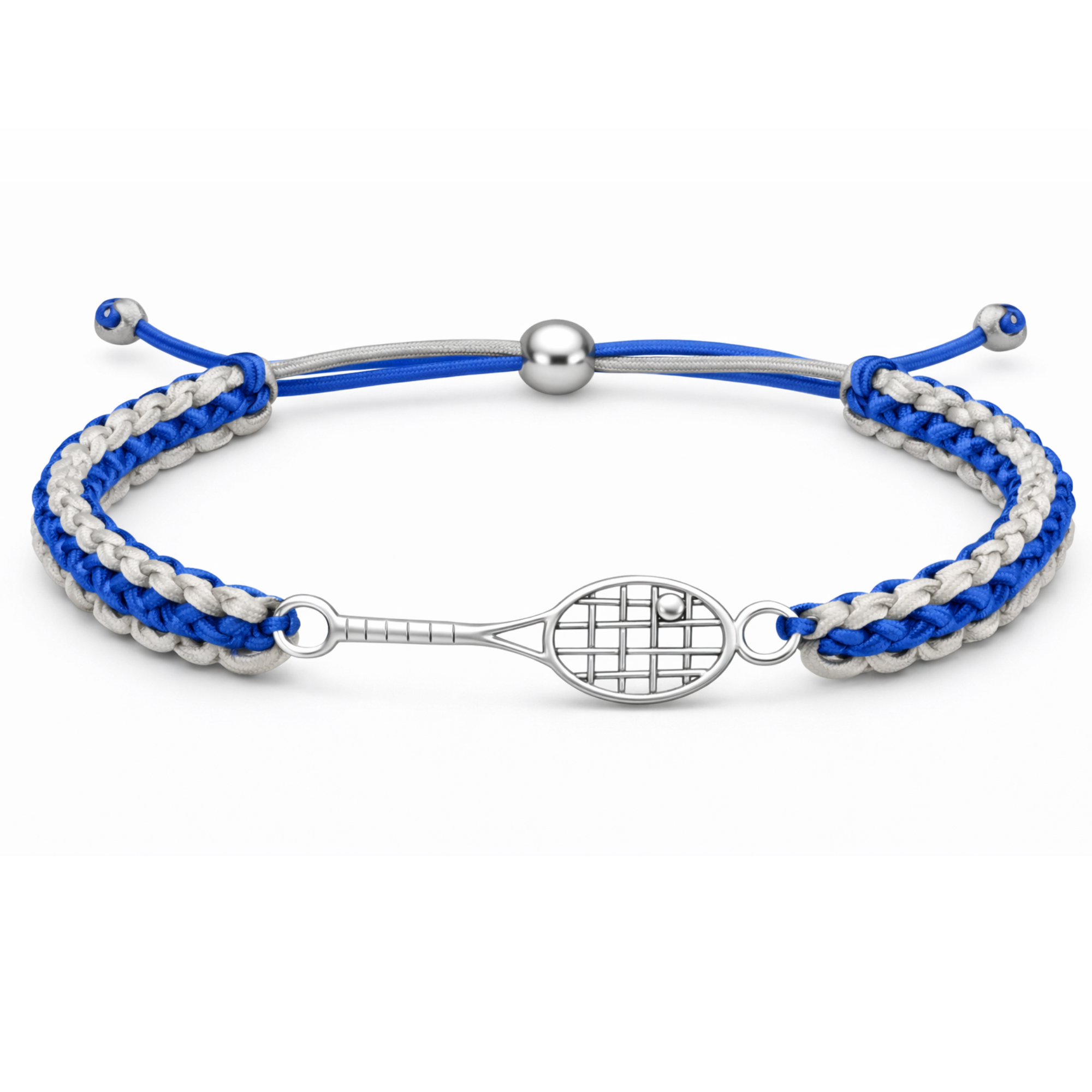 Tennis Racket Multi Colored Rope Bracelet - Pick Colors