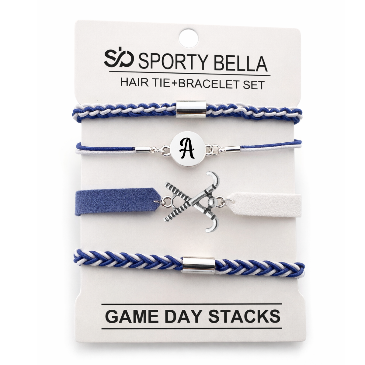 Personalized Hockey Hair Tie Bracelet Sets
