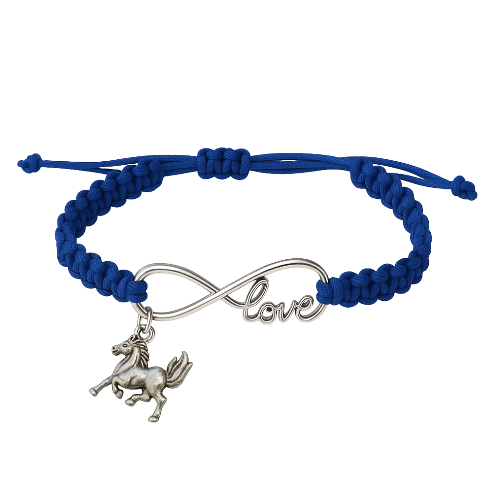 Horse Infinity Rope Bracelet - Pick Charm