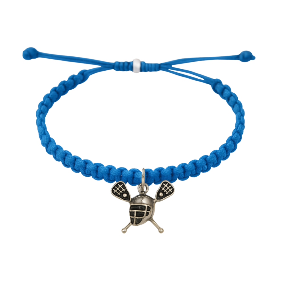 Lacrosse Helmet & Sticks Adjustable Rope Bracelet
