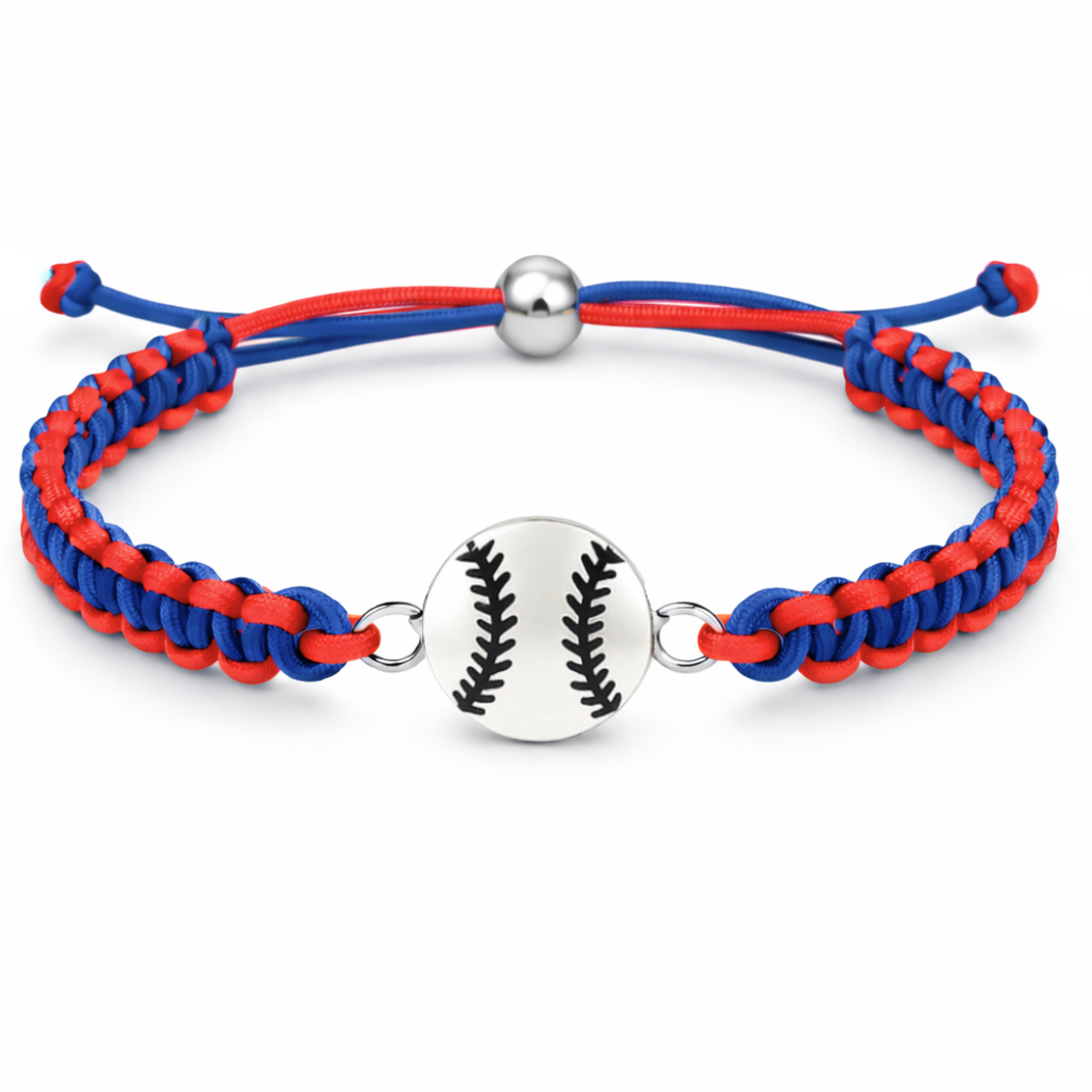 Multi Colored Softball Rope Bracelet - Pick Colors & Charms