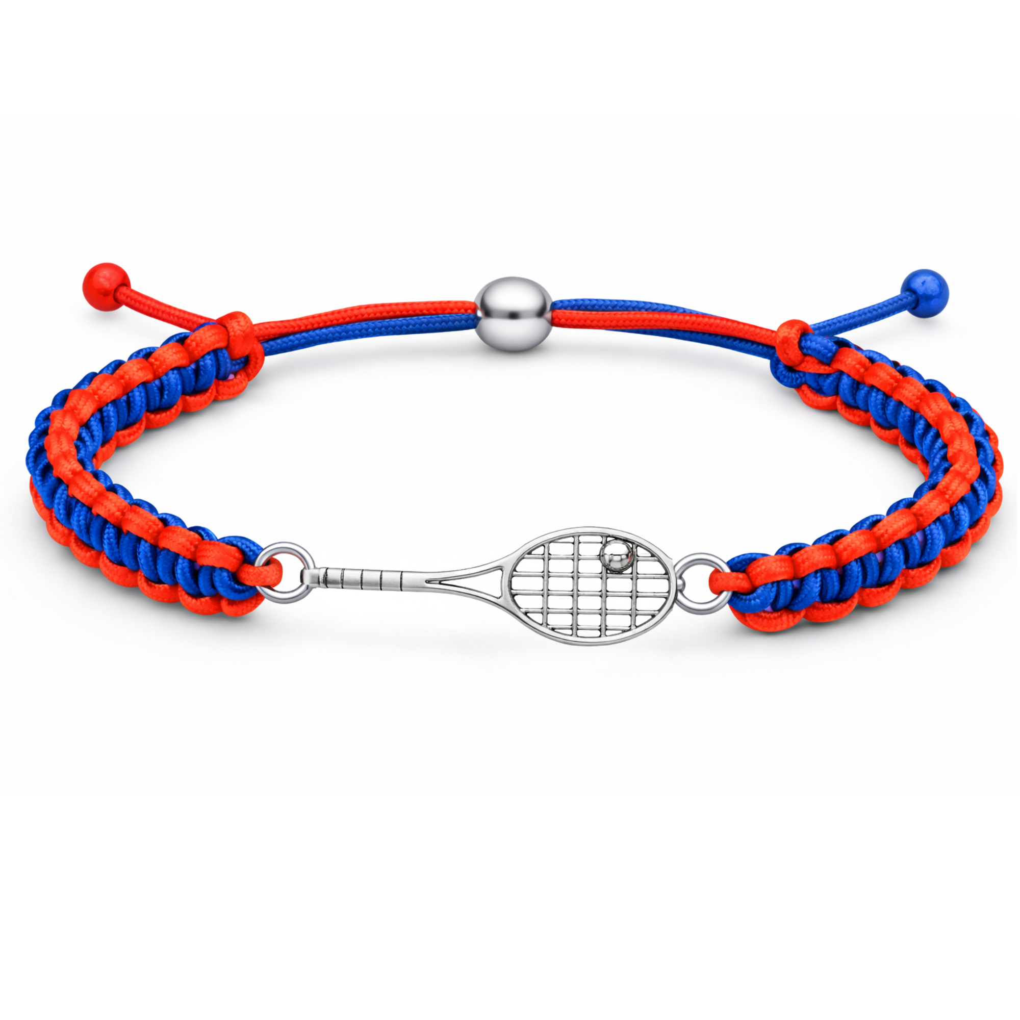 Tennis Racket Multi Colored Rope Bracelet - Pick Colors