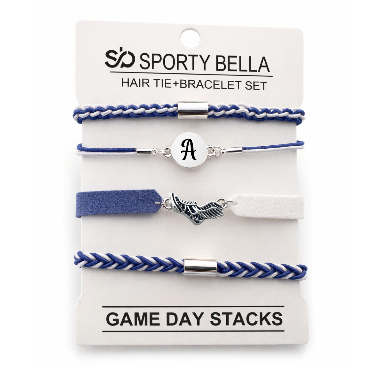 Personalized Track Runner Hair Tie Bracelet Sets
