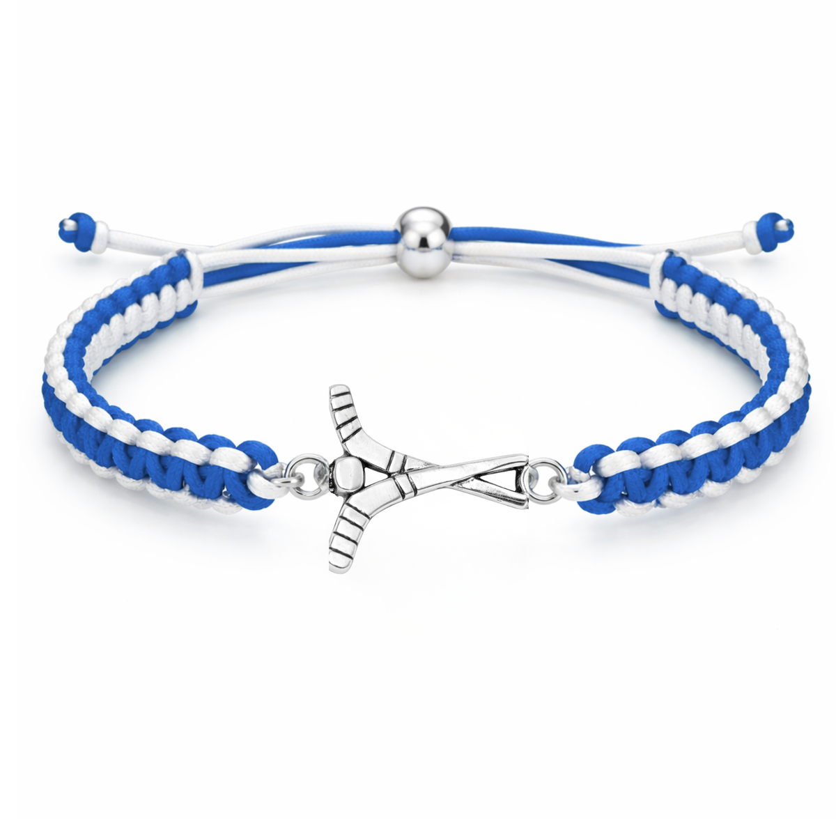Ice Hockey Multi Colored Rope Bracelet - Pick Colors