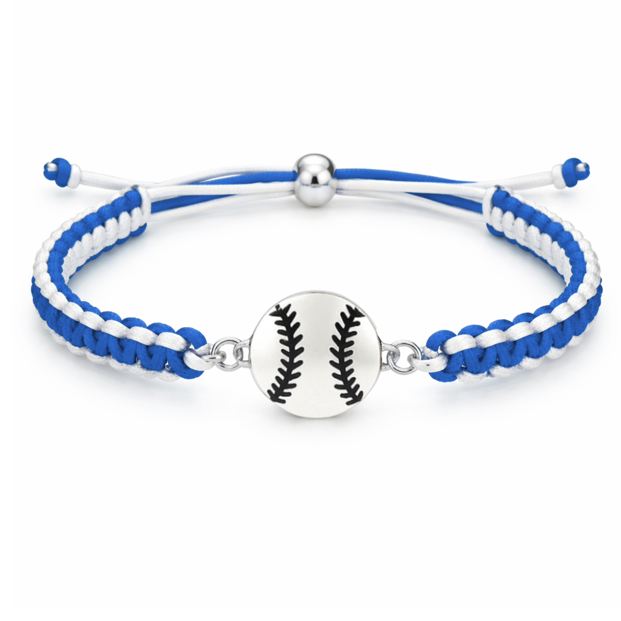 Multi Colored Softball Rope Bracelet - Pick Colors & Charms