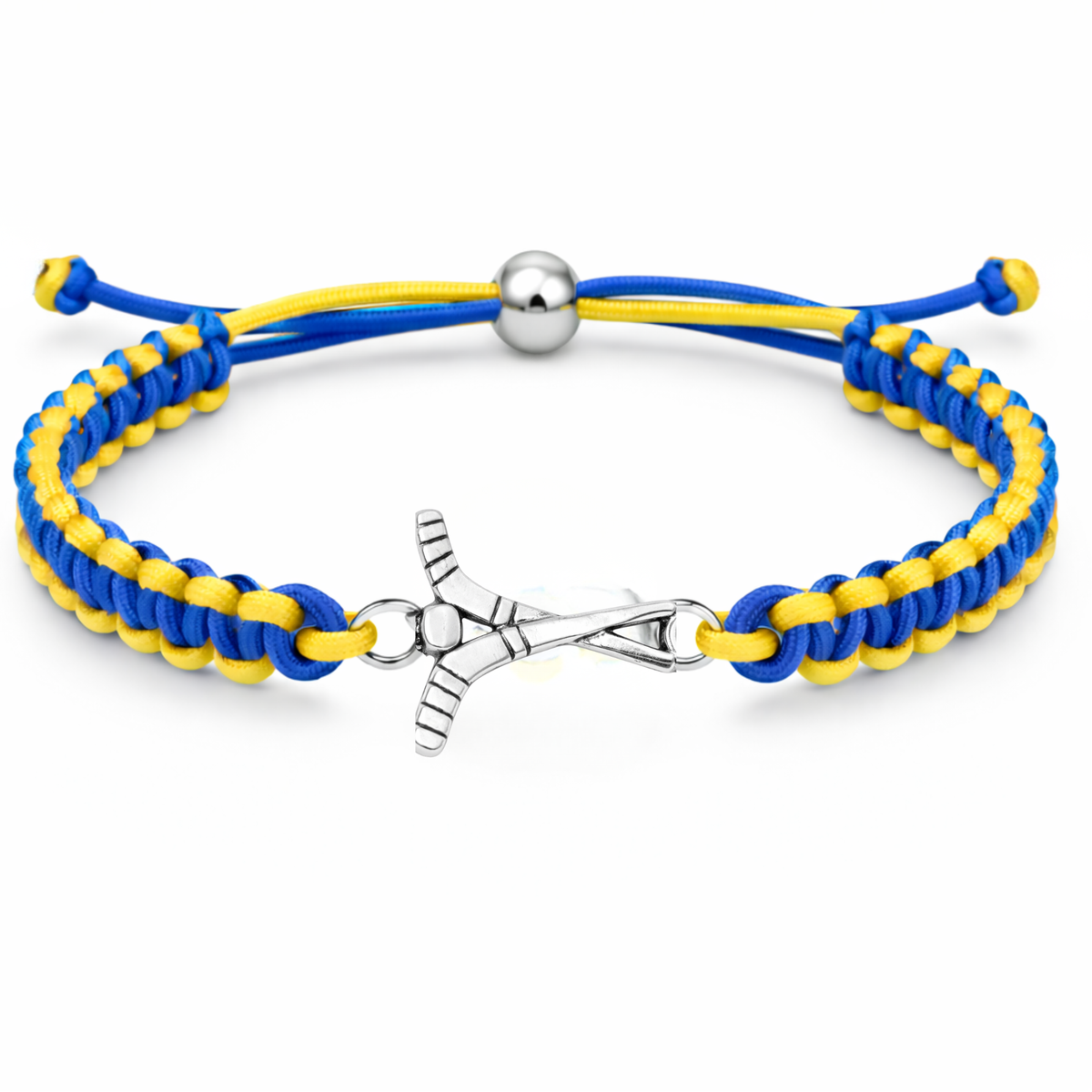 Ice Hockey Multi Colored Rope Bracelet - Pick Colors