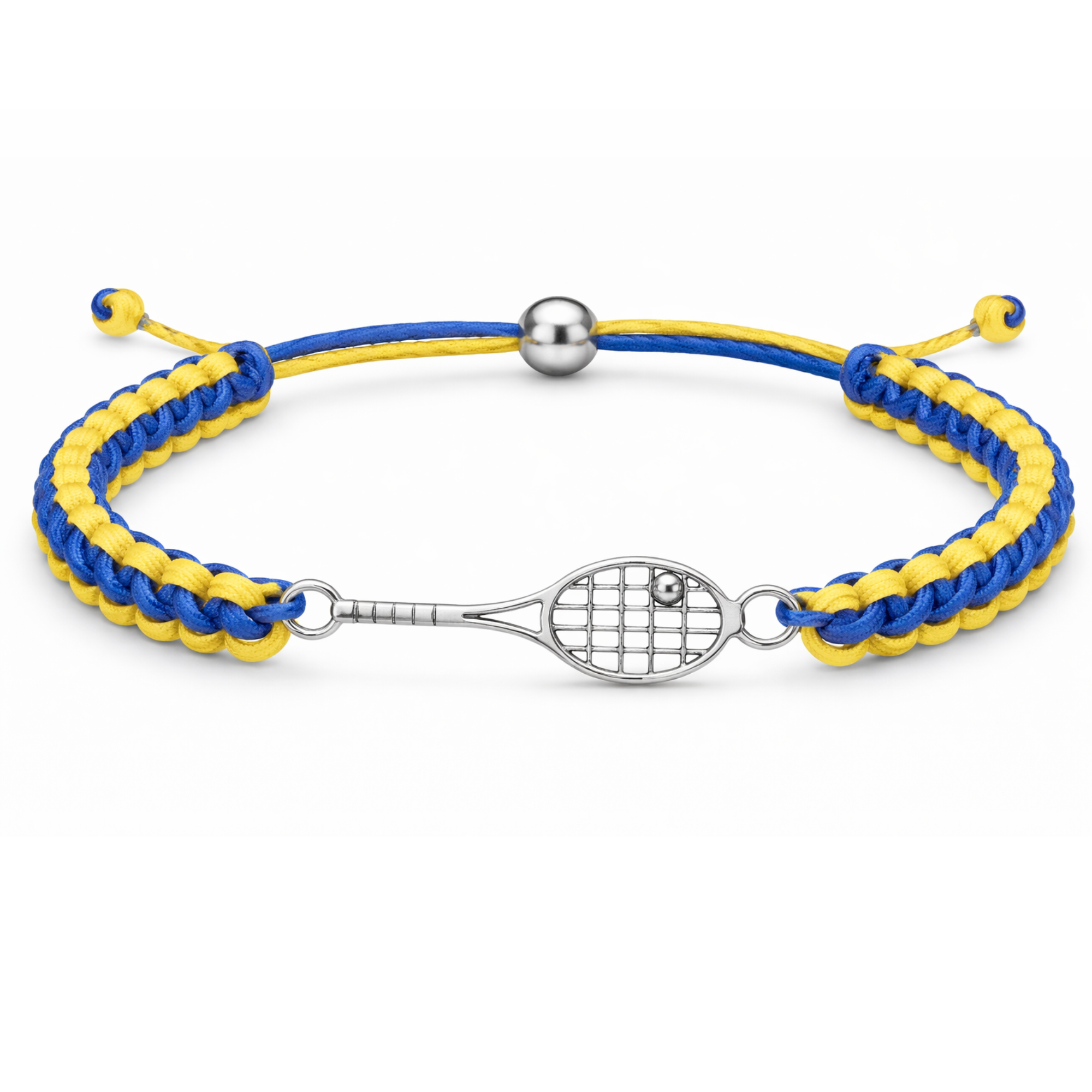 Tennis Racket Multi Colored Rope Bracelet - Pick Colors