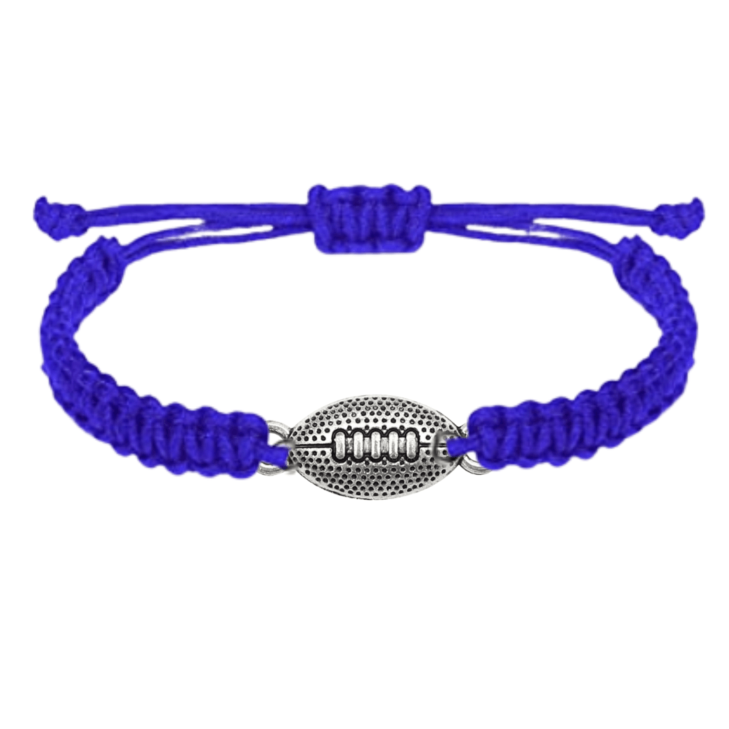Blue football bracelet