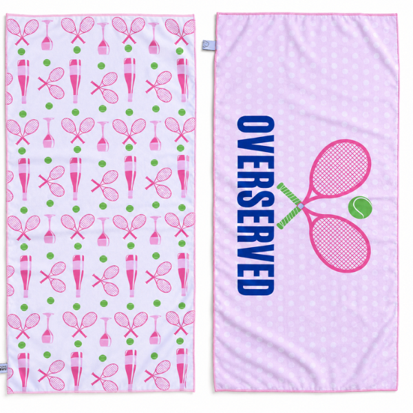 Tennis Over Served Double-Sided Microfiber Towel