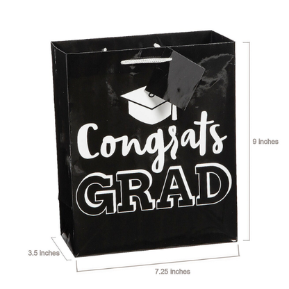 Graduation Gift Bag - Black & White