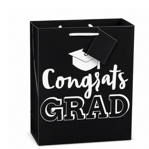 Graduation Gift Bag - Black & White