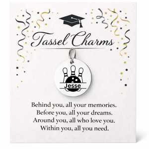 Bowling Engraved Tassel Charm