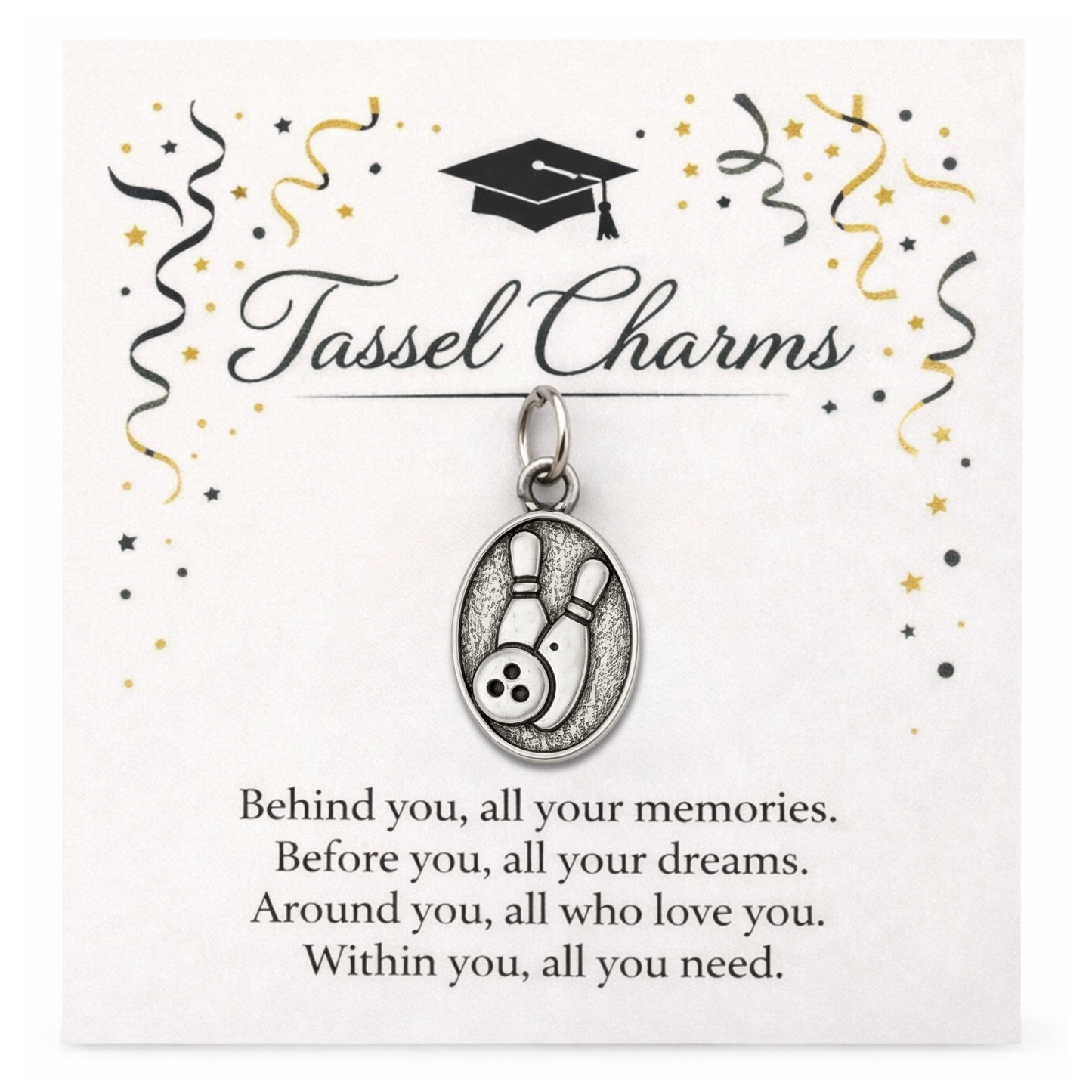 Bowling Graduation Tassel Charm