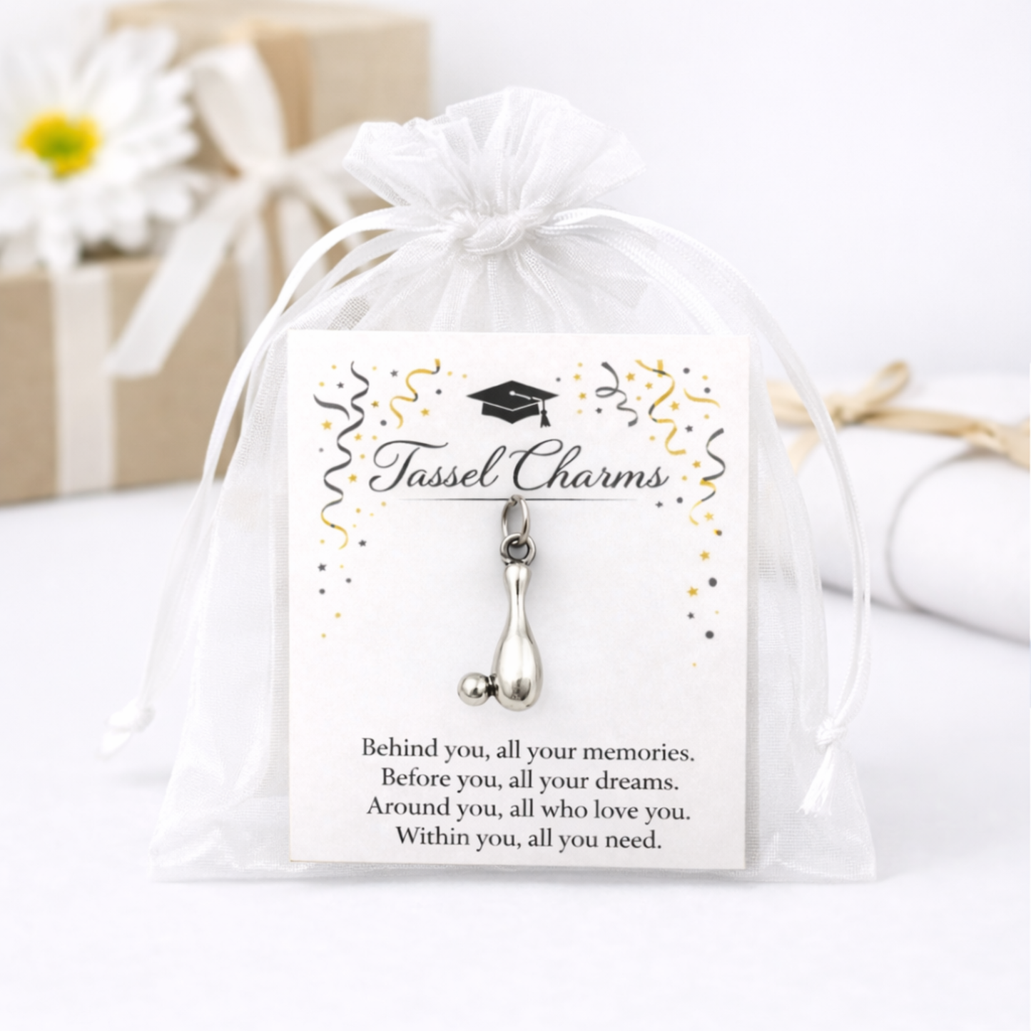 Bowling Graduation Tassel Charm