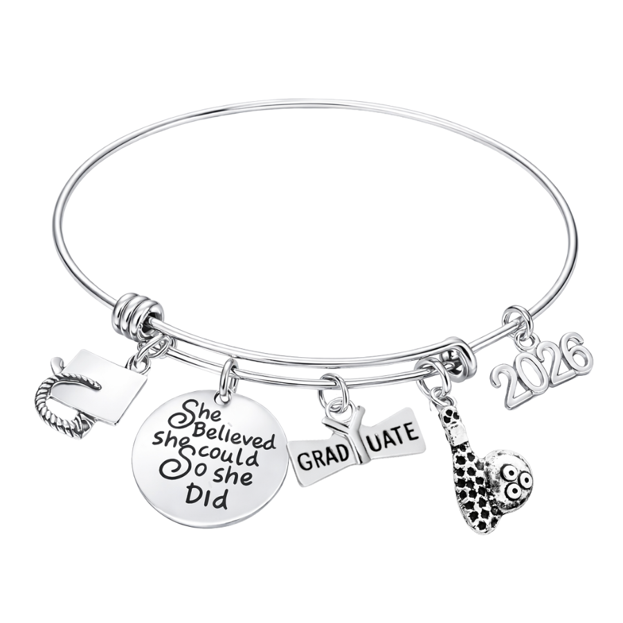 2026 Sports Graduation Bracelet - She Believed She Could- Pick Activity