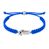 Royal blue braided boxing bracelet with metallic glove charm, perfect for team gifts or tournaments