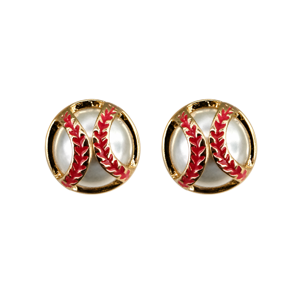 Baseball Pearl Earrings