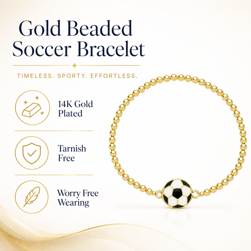 Sports 14k Gold Beaded Bracelets