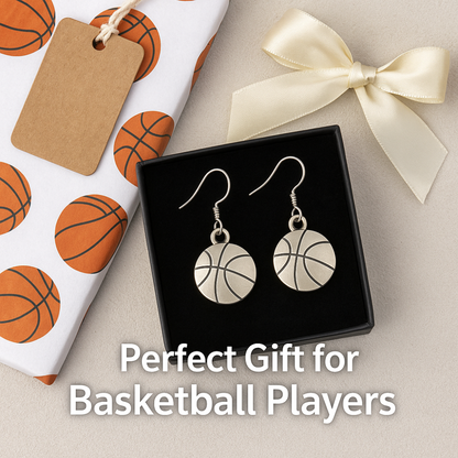 Basketball Charm Dangle Earrings