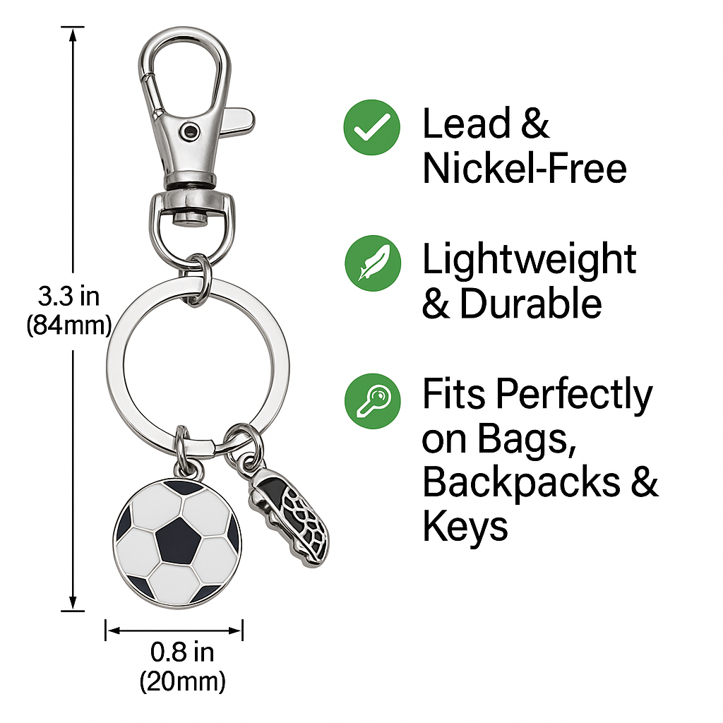 Soccer Ball & Cleat Keychain