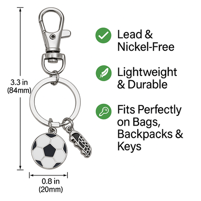 Soccer Ball & Cleat Keychain
