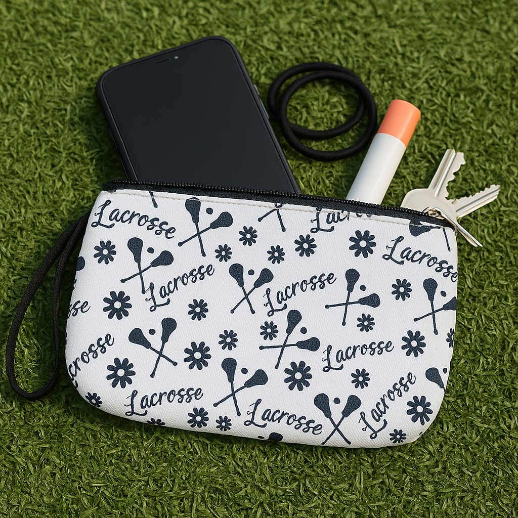 Lacrosse Black Wristlet Pouch Purse