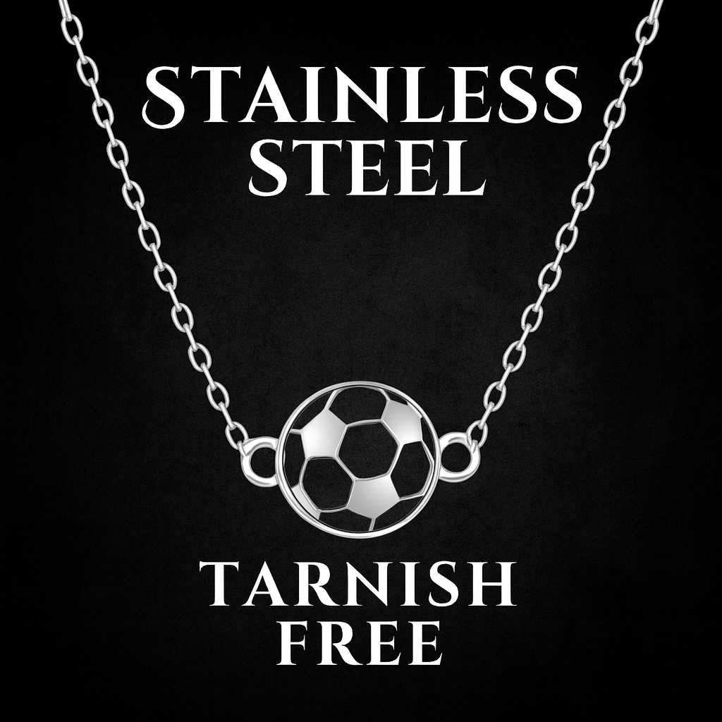 Soccer Stainless Steel Connector Pendant Necklace