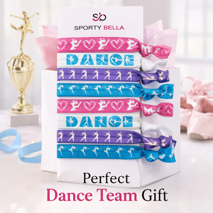 Girls Pastel Dance Hair Ties Set