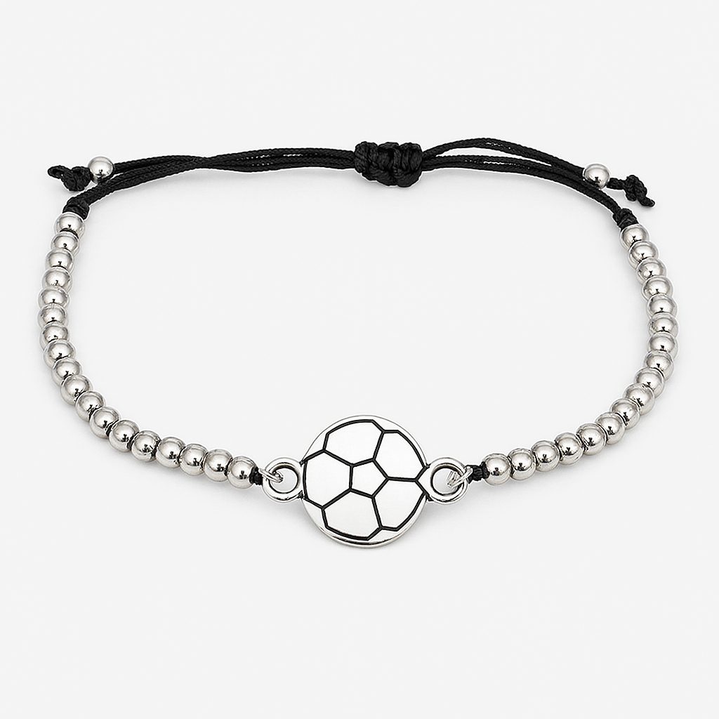 Soccer Beaded Charm Adjustable Bracelet - Pick Charm