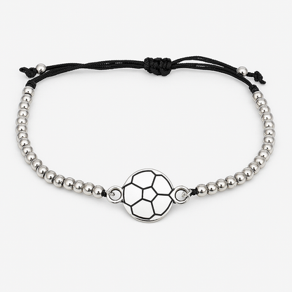 Soccer Beaded Charm Adjustable Bracelet - Pick Charm
