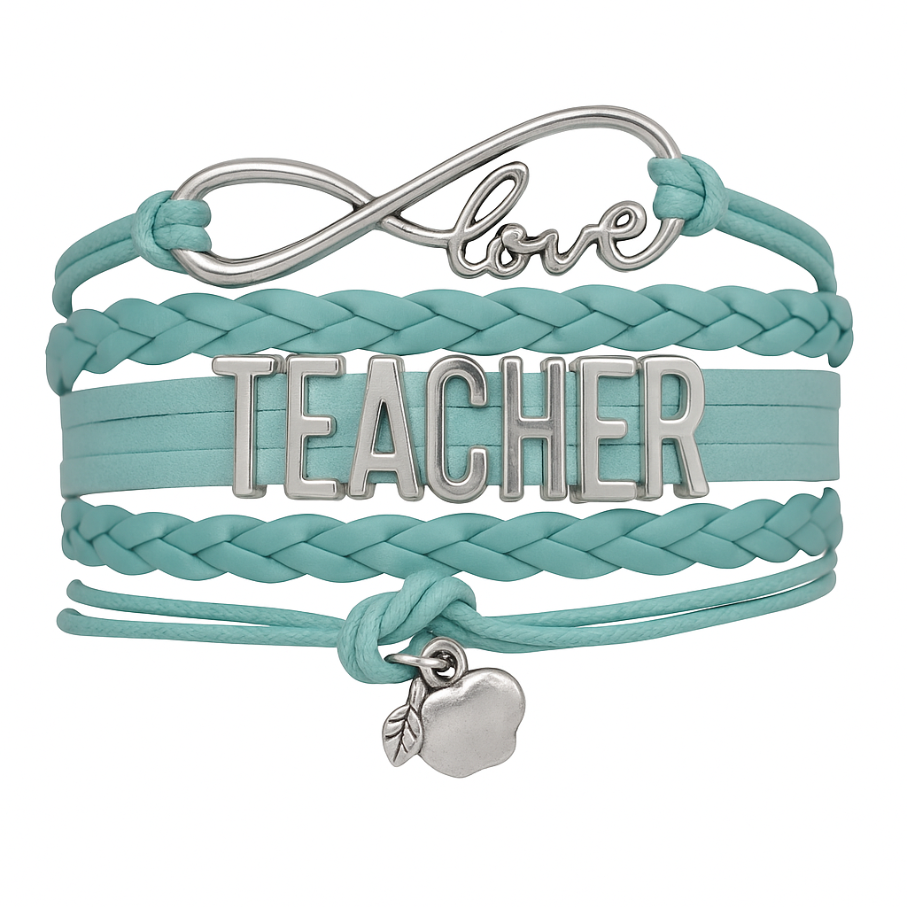 Teacher Infinity Bracelet - Teal