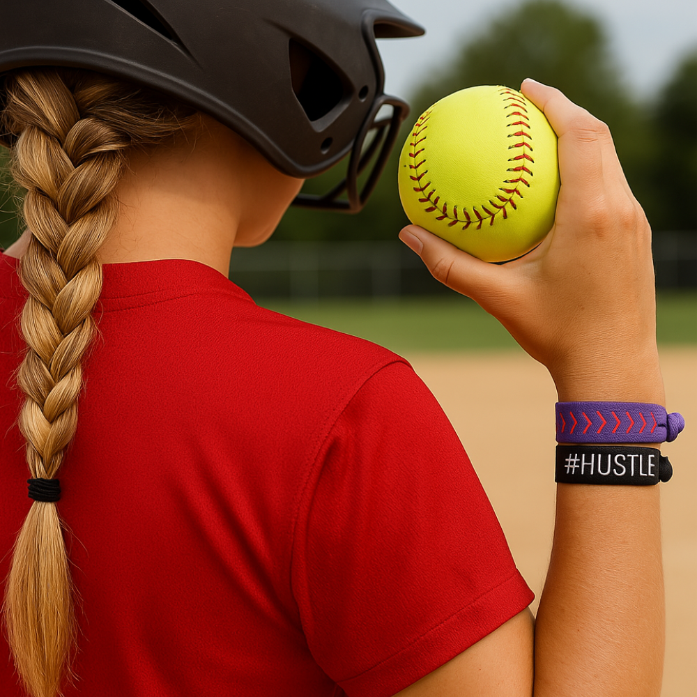 Girls Softball Hair Ties Set- Hustle
