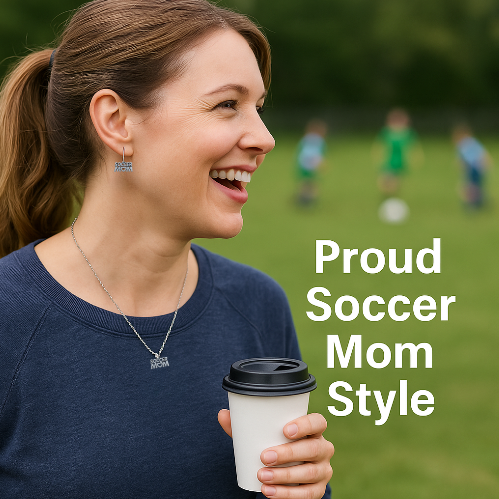 Soccer Mom Necklace & Earrings Set