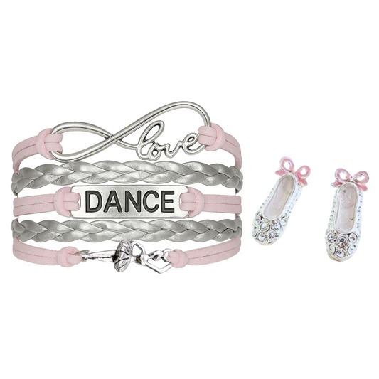 Girls Pink Infinity Dance Jewelry Set