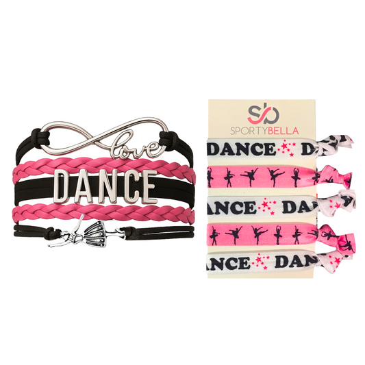 Girls Infinity Dance Gift Set (Bracelet & Hair Ties)