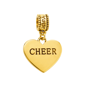 Cheer Gold Charm Bead - Pick Style