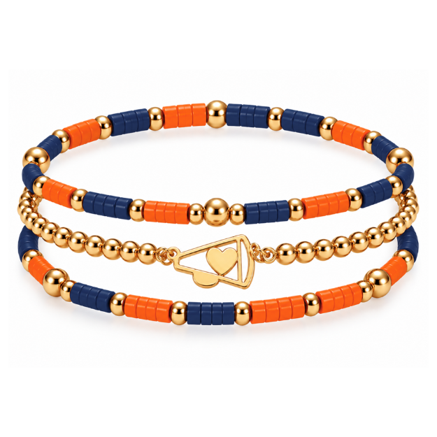 Cheer Megaphone Bracelet Stack