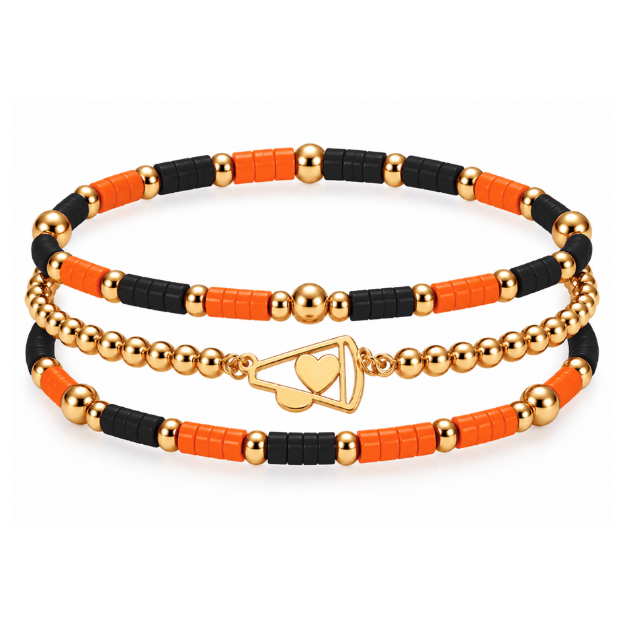 Cheer Megaphone Bracelet Stack