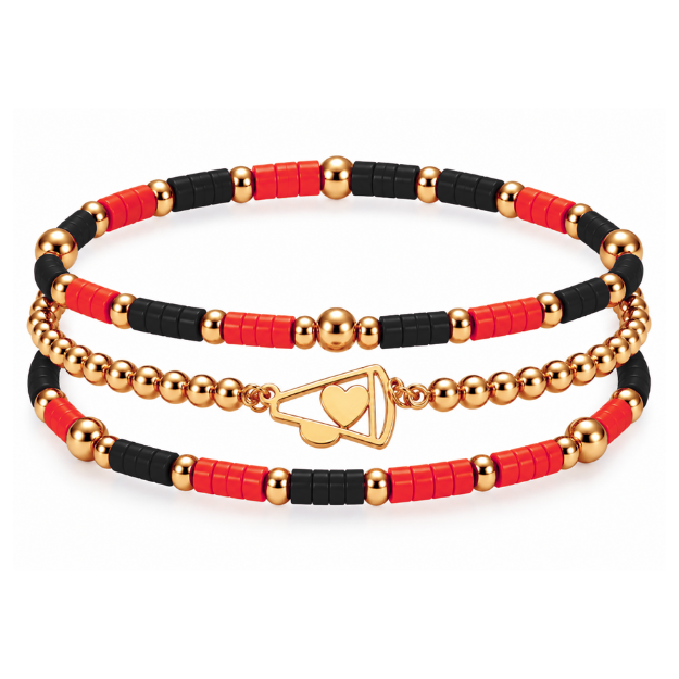 Cheer Megaphone Bracelet Stack