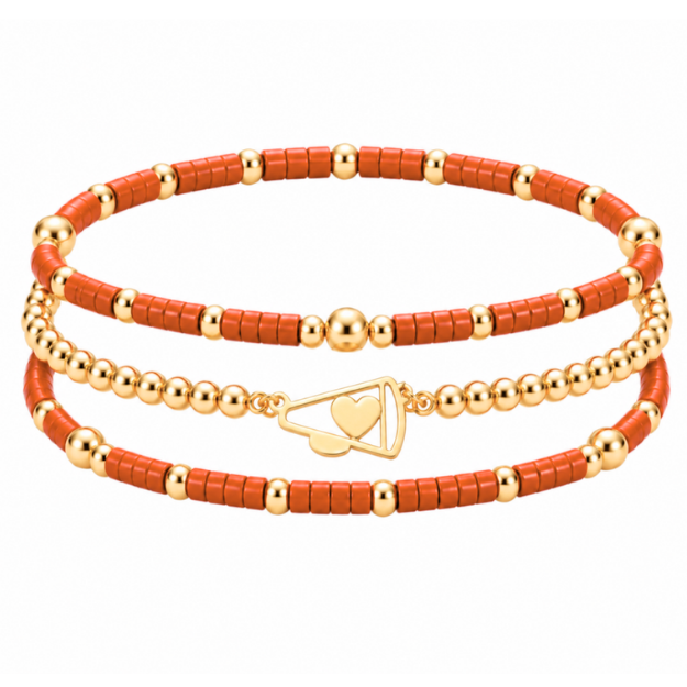 Cheer Megaphone Bracelet Stack
