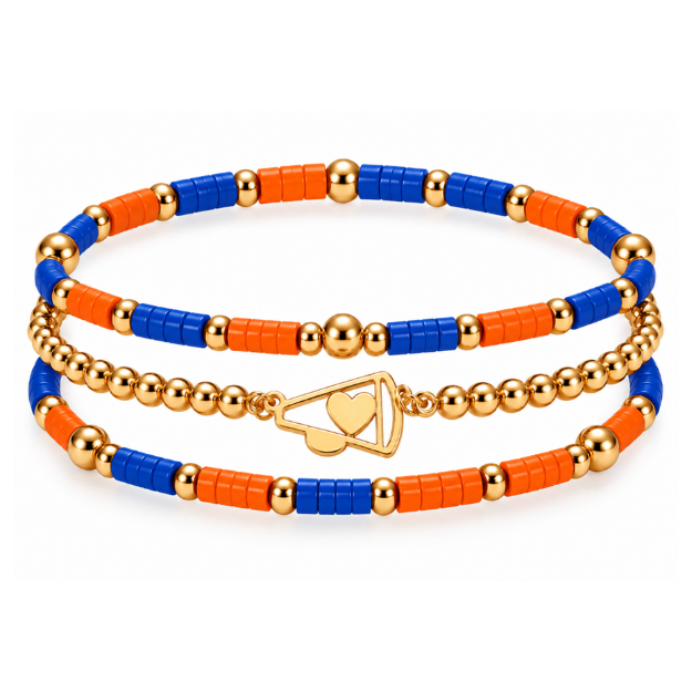 Cheer Megaphone Bracelet Stack