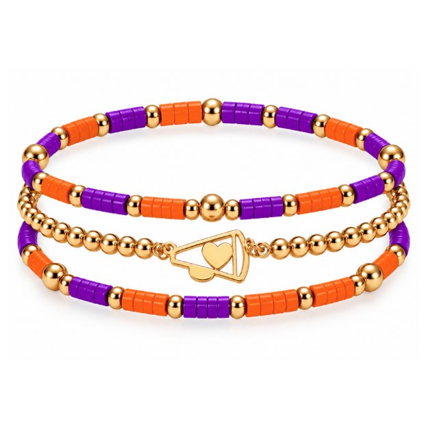 Cheer Megaphone Bracelet Stack