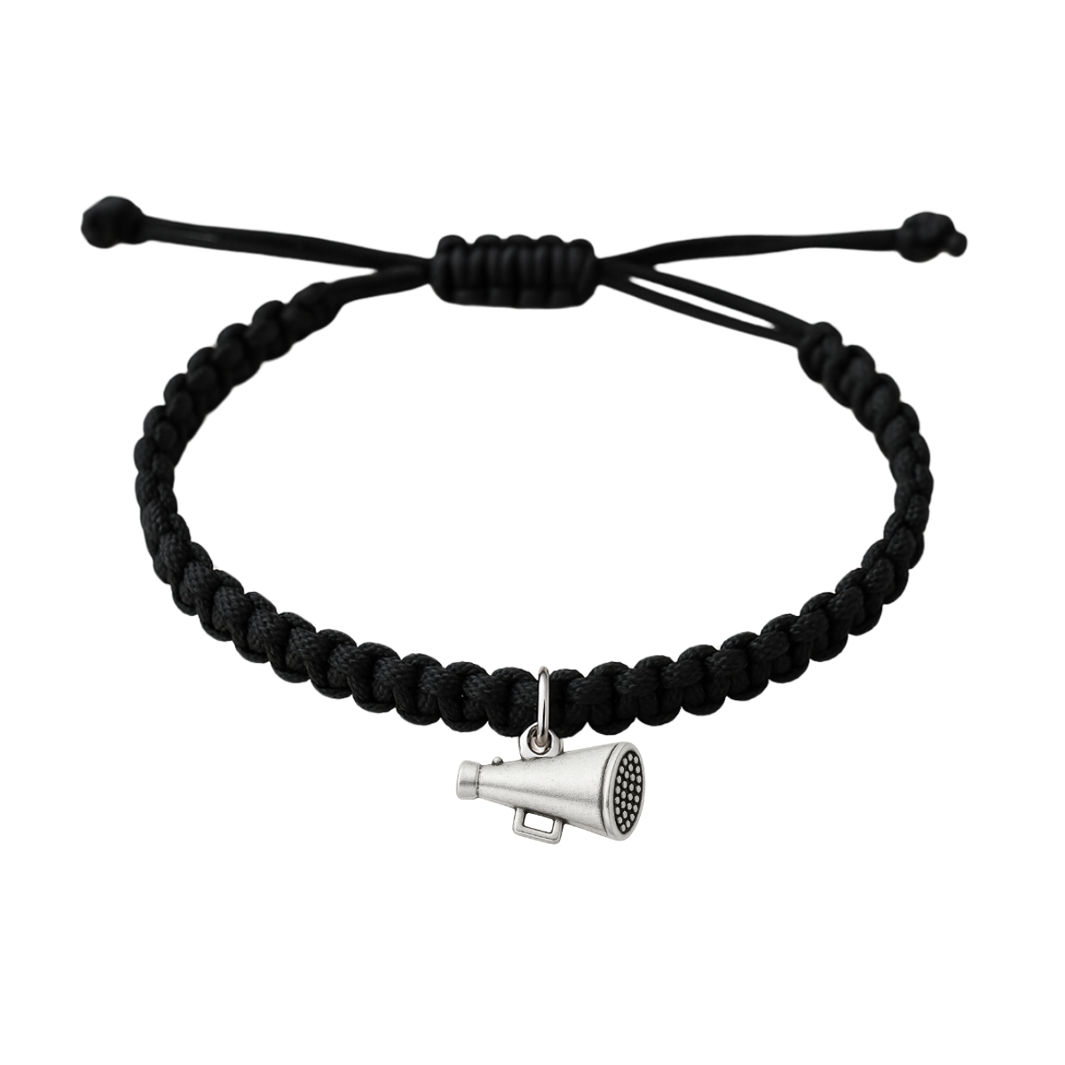 Cheer Adjustable Rope Bracelet - Pick Color & Charm