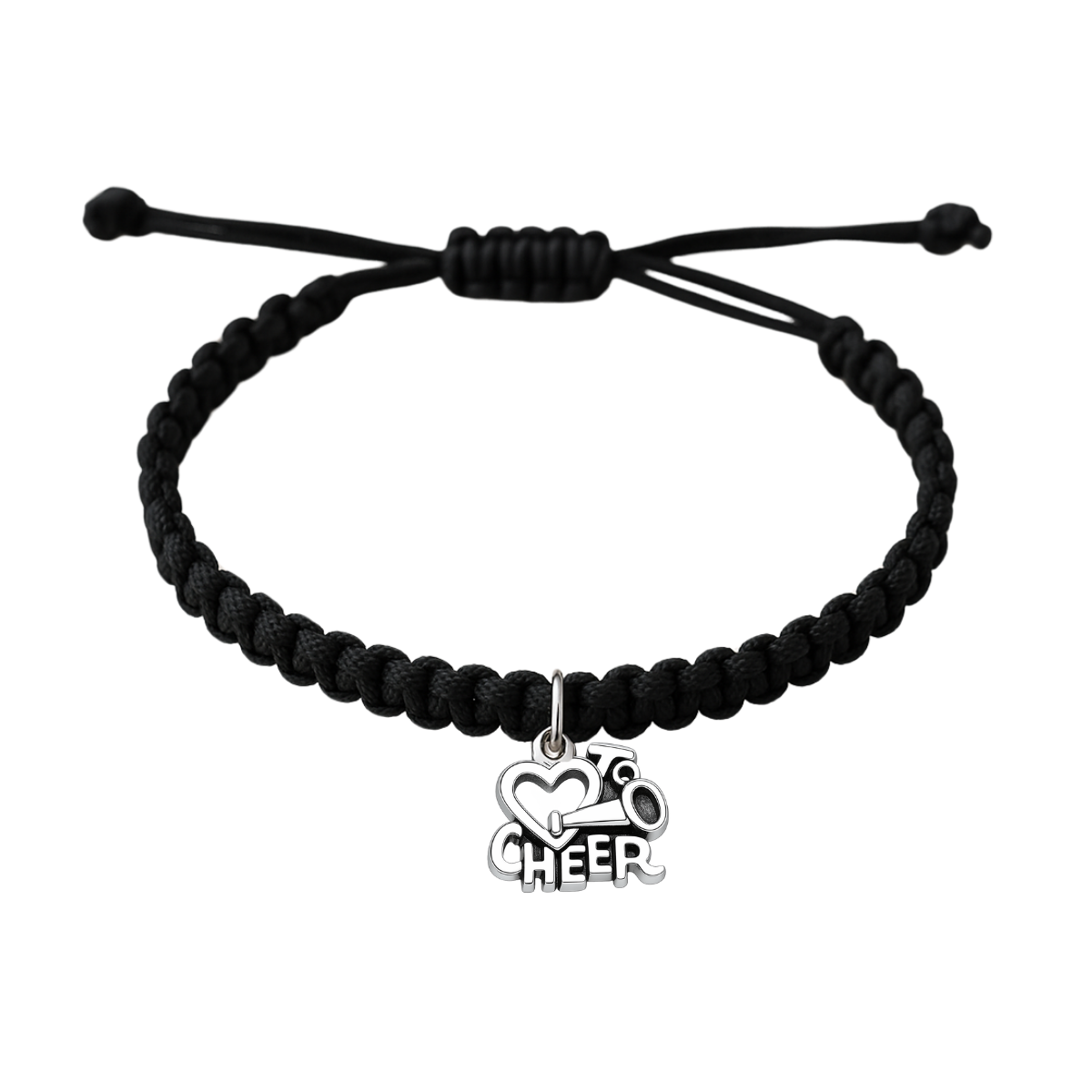 Cheer Adjustable Rope Bracelet - Pick Color & Charm