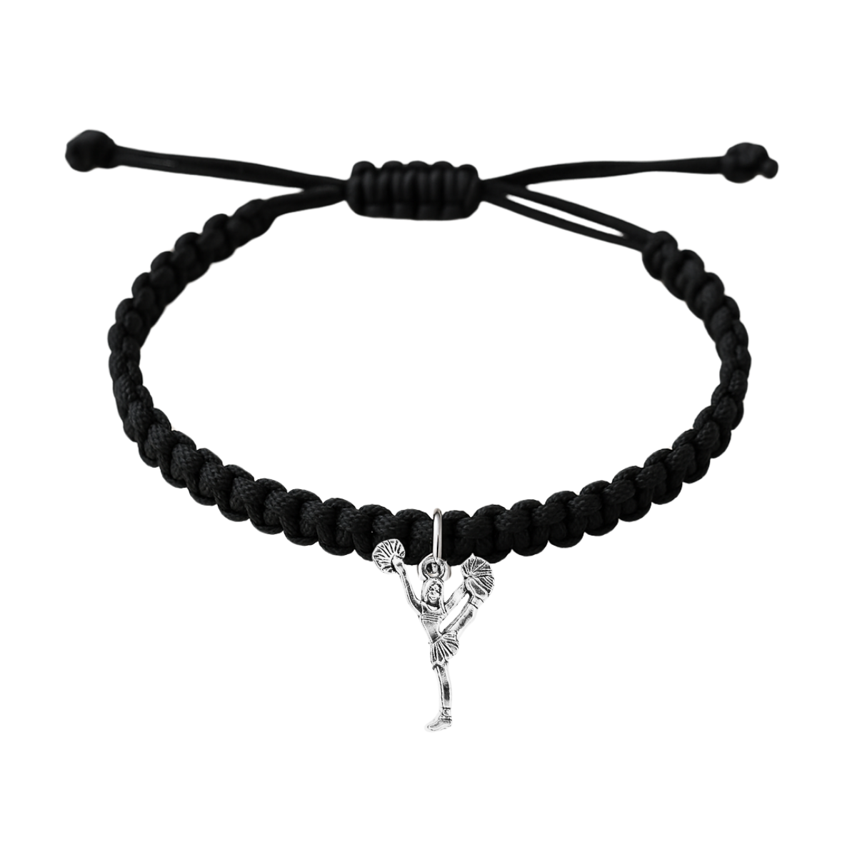 Cheer Adjustable Rope Bracelet - Pick Color & Charm