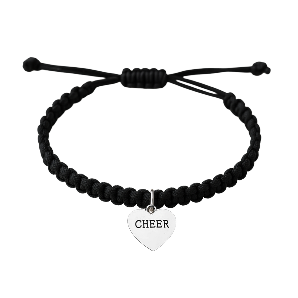 Cheer Adjustable Rope Bracelet - Pick Color & Charm